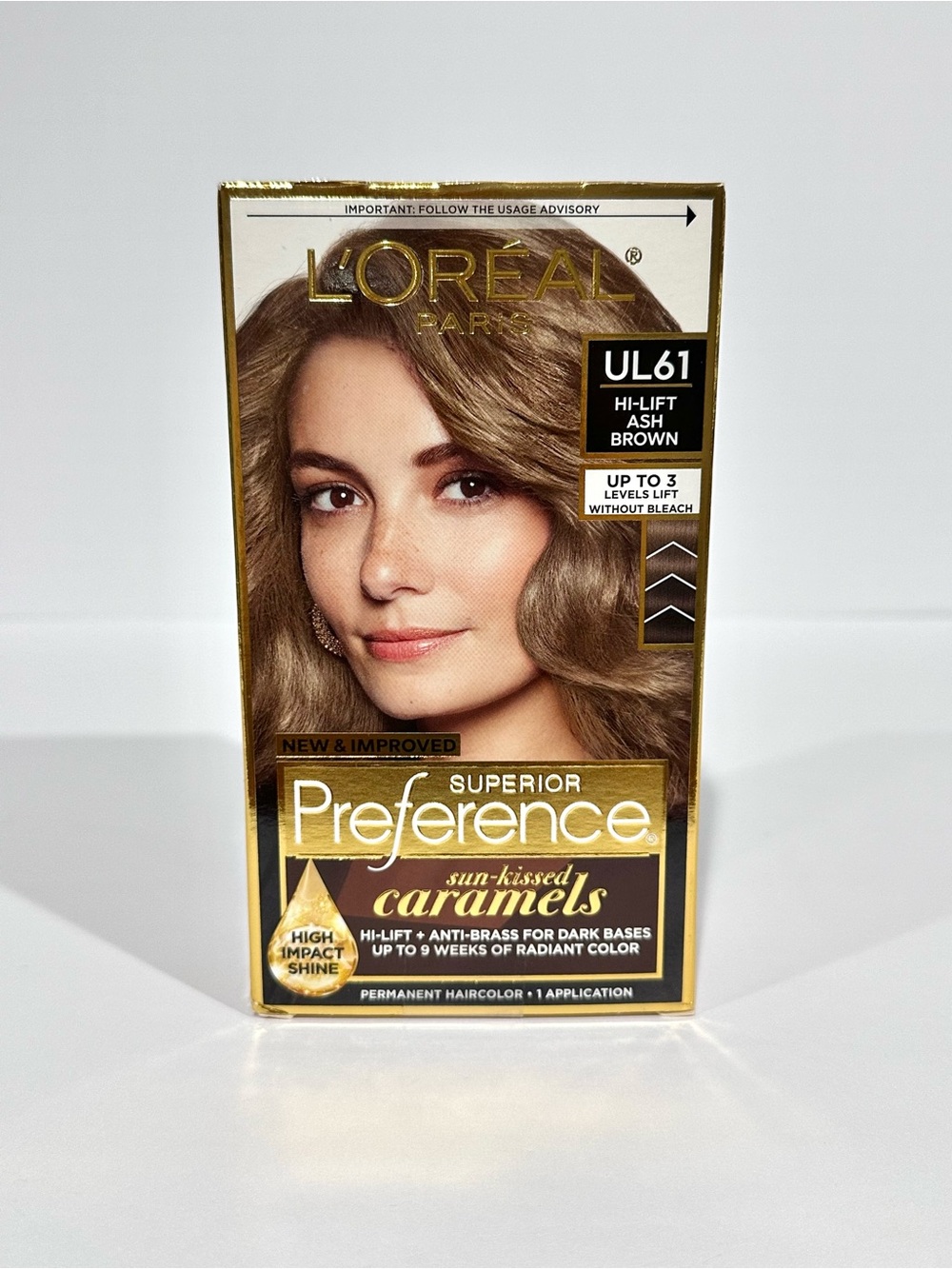 L’Oreal Hi-Lift Ash Brown UL61 Superior Preference Sun Kissed Caramels HairColor